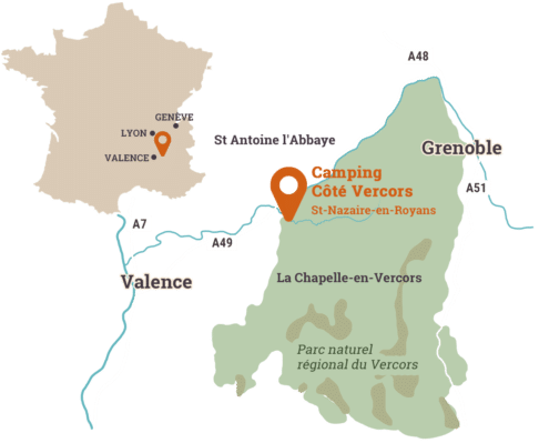 carte camping Vercors